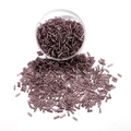 Metallic purple-gray Czech glass tube spacer beads for jewelry making projects - 400pcs/15g / Purple