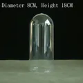 Transparent acrylic cloche dome for preserved flowers, size diameter 8cm and height 18cm - 8*18CM Plastic Dome