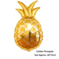 Detail of golden pineapple foil balloon with metallic texture and 60x35cm dimensions - Large Golden Pineapple