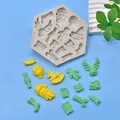 Molde de silicona navideño con Papá Noel, renos y jengibre para repostería y jabones - Elemento de Navidad Mediano (M#)