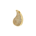 Dettaglio di un ciondolo a goccia d'oro con zirconi micro-pavé per collane eleganti - Ciondolo / Oro