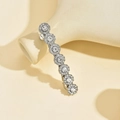 Eleganter silberner Haarschliff mit glitzernden Strass-Sonnenblumen aus Legierung - Silber
