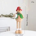 Close-up of knitted gingerbread man doll with dimensions 50cm tall and 450g weight - Khaki Male Gingerbread Man