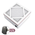 High power white nail dust collector with US plug power adapter for professional salons - M101-Button-US Plug