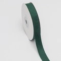 Ruban de velours vert foncé sur bobine blanche pour emballage cadeau et décoration - 1,5cm de Large * 5 Yards de Long / Vert foncé