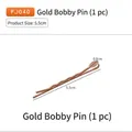 Pince à cheveux dorée ondulée de 5,5cm avec finition métallique brillante pour coiffage - Barrette Dorée