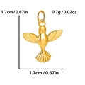 18k gold plated flying bird pendant in peace dove shape, size 1.7cm by 1.7cm - Gold - Bird