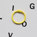 Anello di rilegatura in metallo giallo per portachiavi fai-da-te e cartoleria creativa - Giallo