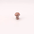 Red and white marbled natural stone mushroom ornament with a polished finish - Red Network Stone / 15*20mm