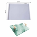 Rectangular silicone resin tray mold 26x21cm with handles for DIY crafts - No.3 Rectangular Tray Mold