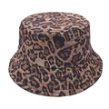 Detailansicht des Anglerhuts mit Leopardenmuster, braunem Print und verstärkter Krempe - Brauner Leopard