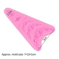 Stampo in silicone rosa con rilievo a rose, 7x13x1cm per decorazioni in fondente - Stile 3 / Rosa