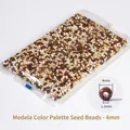 Maillard style 4mm earth tone glass seed beads in bulk packaging for DIY jewelry making - Maillard Tones Mixed 4mm