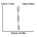 Specifiche dettagliate del pendente a barra ritorta in acciaio inossidabile 304, 3,9 cm - Acciaio inossidabile / Argento