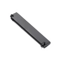 Polished black stainless steel rectangular connector with two holes for DIY jewelry - Black