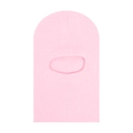 Detail of pink knitted baby balaclava featuring high-quality ribbed texture and warm lining - One Size / Pink