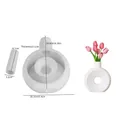 DIY silicone mold for hollow circular striped vase with dimensions for gypsum craft - Circular Striped Hollow (Vase + Base Ring)