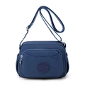 Borsa a tracolla in nylon blu navy impermeabile con tasche e cinturino regolabile - Blu Zaffiro