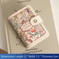 Retro oil painting floral card holder in PU leather with silver snap button and 11x7.5x2cm size - Summer Promise