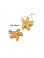 Set of two gold stainless steel starfish charms in 20mm and 17mm sizes for jewelry DIY - 17*20mm Starfish / Gold