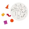 Stampo in silicone per Halloween con forme di strega, zucca e scopa da strega - Stile 2 / Grigio