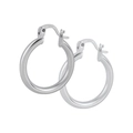 Orecchini a cerchio geometrici minimalisti in argento sterling S925 lucido - Argento - 15mm