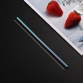 Reusable 21.5cm rainbow 304 stainless steel straight metal straw for cold drinks - Colorful (Straight) 6*215mm