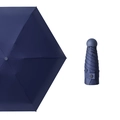 Mini capsule umbrella in navy blue with hexagonal canopy and matching storage strap - Navy Blue Normal Black Coating