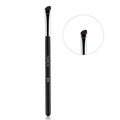 Angled horse hair eyeshadow brush with black handle and silver ferrule for precision - Black E05 Angled Eyeshadow Brush