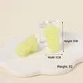 Mini uva verde de resina TPR para manualidades DIY y decoración de micro paisajes - Uva Shine Muscat