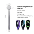Silver round head cat eye nail magnet tool for 3D magnetic polish effects - CT-25 Round Head Magnet