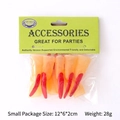 Close-up of realistic Halloween witch fingers with long red nails in retail packaging - Small Red Nails (6*1.5cm) 10pcs