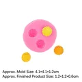 Molde de silicona bayas para fondant, tamaño 4.1x4.1x1.2cm con 3 cavidades - 3# Serie de Bayas / Rosa