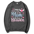Dark gray Mama Est 2025 Coquette hoodie in size M with Mother's Day memorial design - Dark Gray