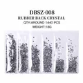 Flat back crystal nail art rhinestones in mixed sizes with 1440 pieces and rubber backing - Mixed Sizes SS4-SS16 Around 1440 Pieces / Rubber Back Crystal