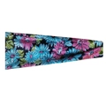 Floral print sports headband in black with blue and pink flowers for yoga and fitness - 38# Black Colorful Floral