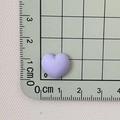 Accessoire coeur en résine mate violet clair pour bricolage et art des ongles - Violet