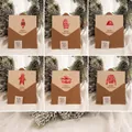 Christmas greeting card set with 6 3D designs, kraft envelopes and sealing stickers - 6-Piece Set-HK002 Warm Winter Christmas Greeting Cards