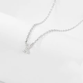 925 sterling silver necklace with sparkling cubic zirconia letter X pendant in silver finish - X-Necklace-Silver