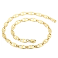 Collana minimalista in acciaio inossidabile placcato oro 18K con maglie ovali piatte - Collana 7mm x 45cm / Oro