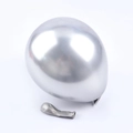 10-inch metallic silver latex balloon showing inflated and flat states for events - Standard Type / Metallic Silver