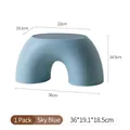 Sky blue Nordic U-shaped plastic footstool for kids in 36cm width minimalist design - Sky Blue