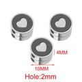10mm stainless steel heart beads for DIY jewelry making bracelets and necklaces - Steel Heart 2