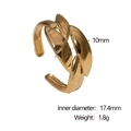 Details der verstellbaren 18k Blattring mit 10mm Breite und 17,4mm Innendurchmesser - Gold