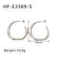 Tabella taglie orecchini a C irregolari con altezza di 40 mm e larghezza di 38 mm - Oro 18K / Argento (HF-E3389-S)