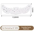 Metallic silver heart freckle face stickers for makeup decoration in 150x52mm size - Silver Stamping Freckle Face Patch(QT-0094)