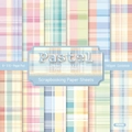 6-inch Pastel Scrapbooking Paper Sheets, 160gsm Acid Free Cardstock with Grid Patterns - R2555 24 Sheets