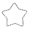 Star-shaped 304 stainless steel pendant with diamond-cut texture in silver finish - Star-S1520 / Steel