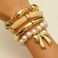 Gold - Cream Round Tube Style