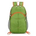 Foldable green hiking backpack with orange accents and mesh pockets for outdoor trekking - 20-35L / Green